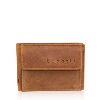 Bugatti férfi bőr pénztárca - konyakbarna