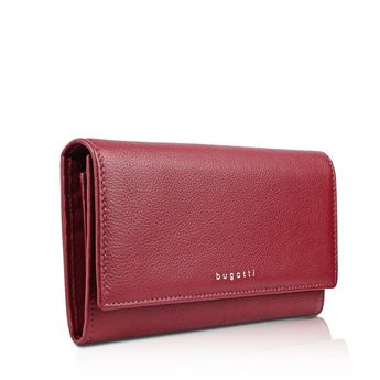 Bugatti női bőr pénztárca - piros