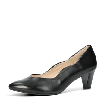 Caprice női bőr magassarkú cipő - fekete