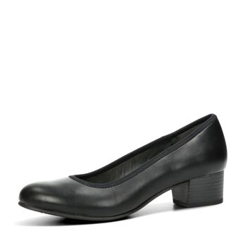 Jana női kényelmes magassarkú cipő - fekete