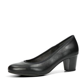 Jana női kényelmes magassarkú cipő - fekete