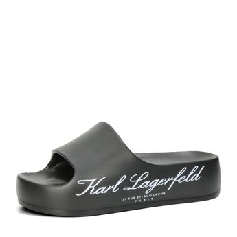 Karl Lagerfeld női divatos papucs - fekete