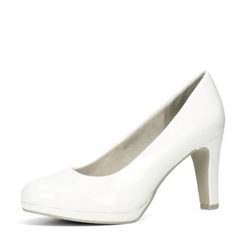 Marco Tozzi női fényes magassarkú cipő - fehér