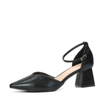Menbur női elegáns magassarkú cipő pánttal - fekete