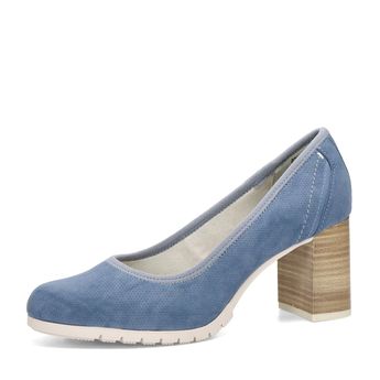 s.Oliver női kényelmes magassarkú cipő - kék