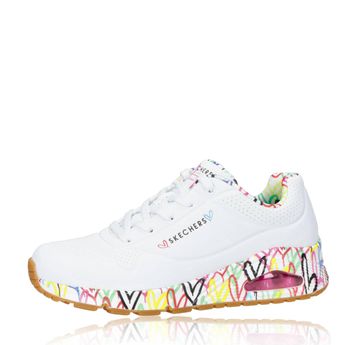 Skechers női stílusos sneakerek mintás - fehér