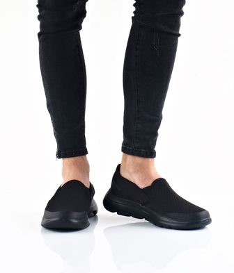 Skechers női bőr tornacipő - fekete