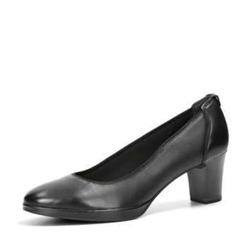 Tamaris női klasszikus bőr magassarkú cipő - fekete