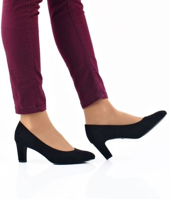 Tamaris női k&eacute;nyelmes magassark&uacute; cipő - fekete