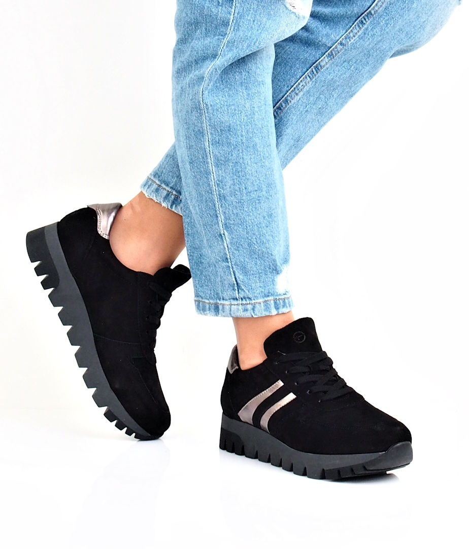 bibliotekar Skyldig Zoologisk have Tamaris női kényelmes sneaker - fekete | Robel.shoes